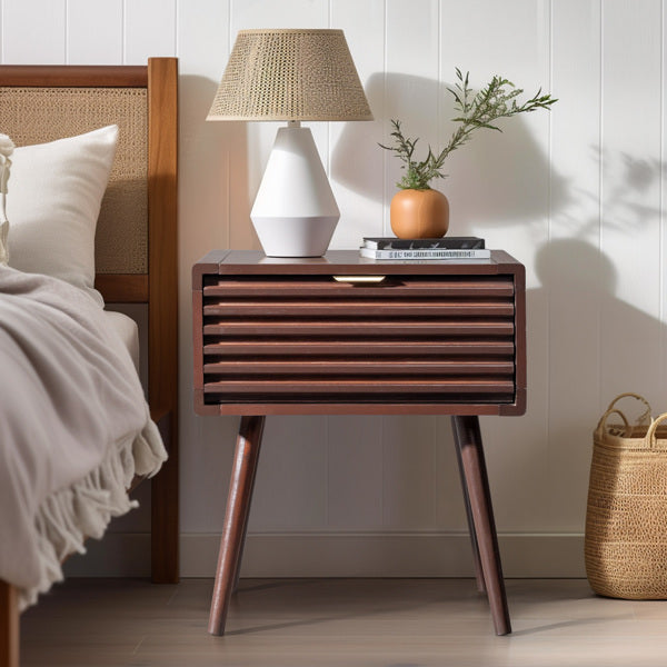 49x37.5x55cm 1 Drawer Bedside Table