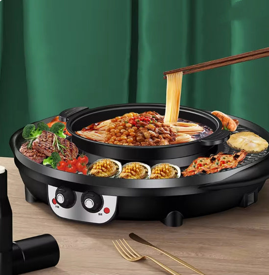 Hot Pot Barbecue All-in-one Pot Household Multi-functional Barbecue Plate Appliances Home Essentials
