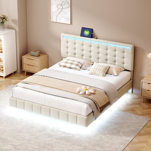 Linen Flat Double Bed Furniture