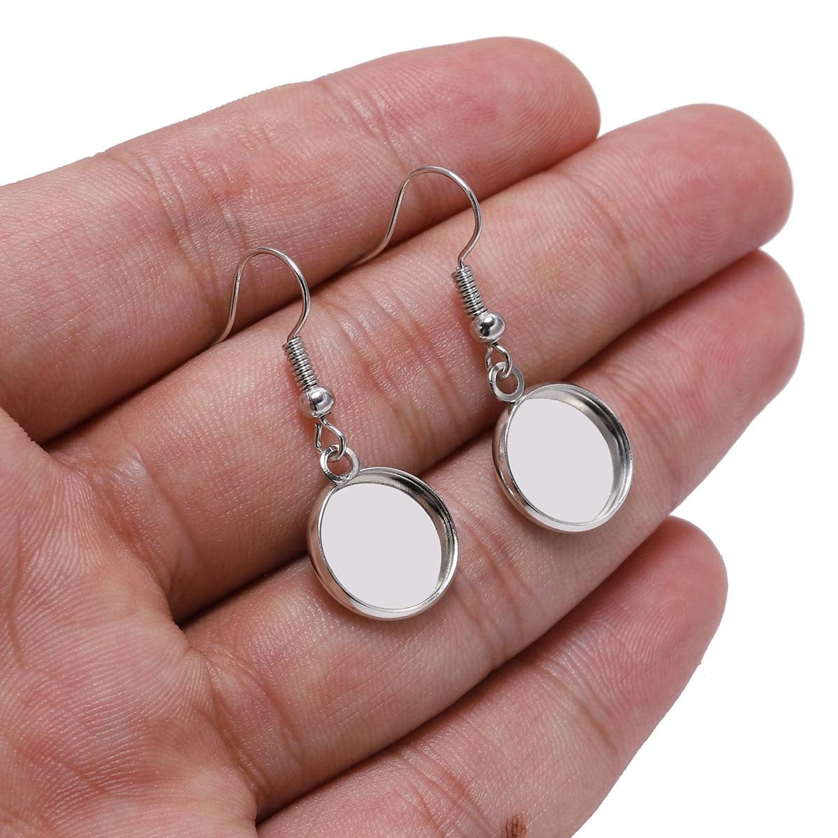DIY Jewelry Accessories Ear Hook Round Empty Holder Jewelry/Accessories