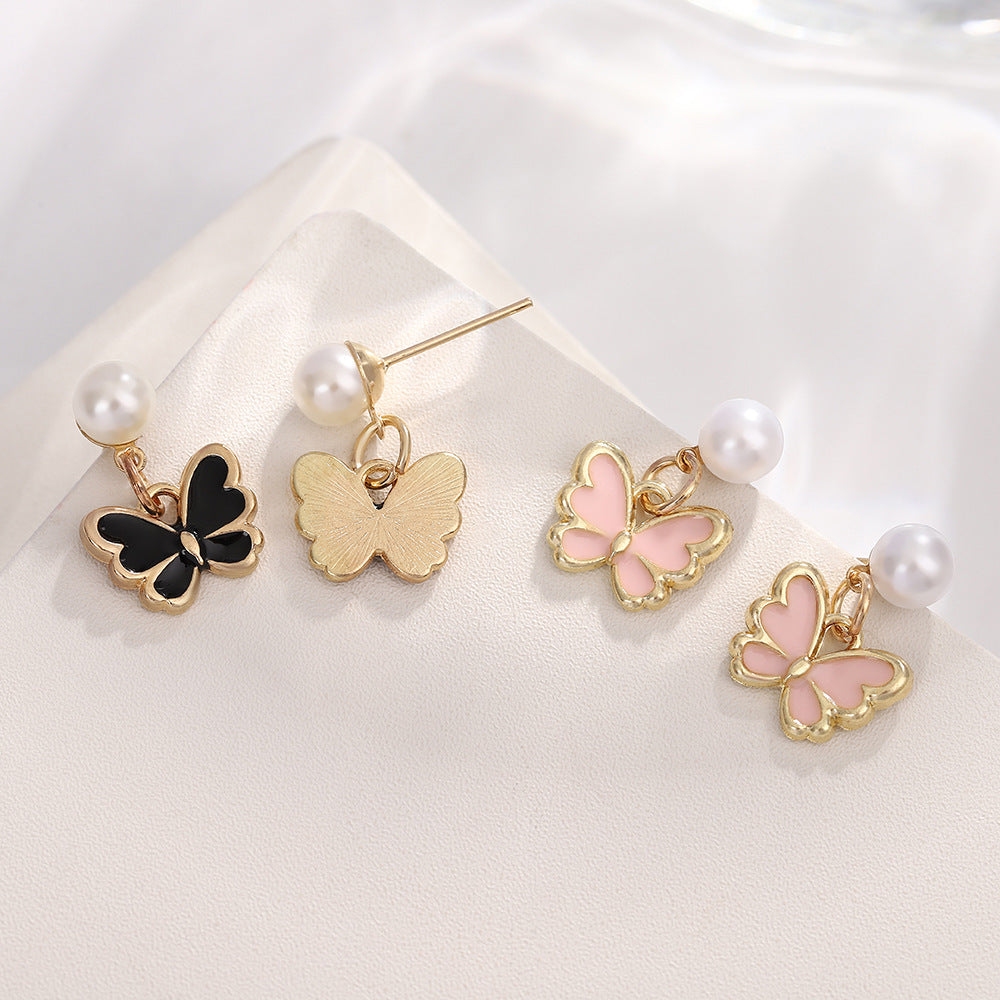 Pearl Butterfly Jewelry Set Drip Oil Jewelry & Accessories
