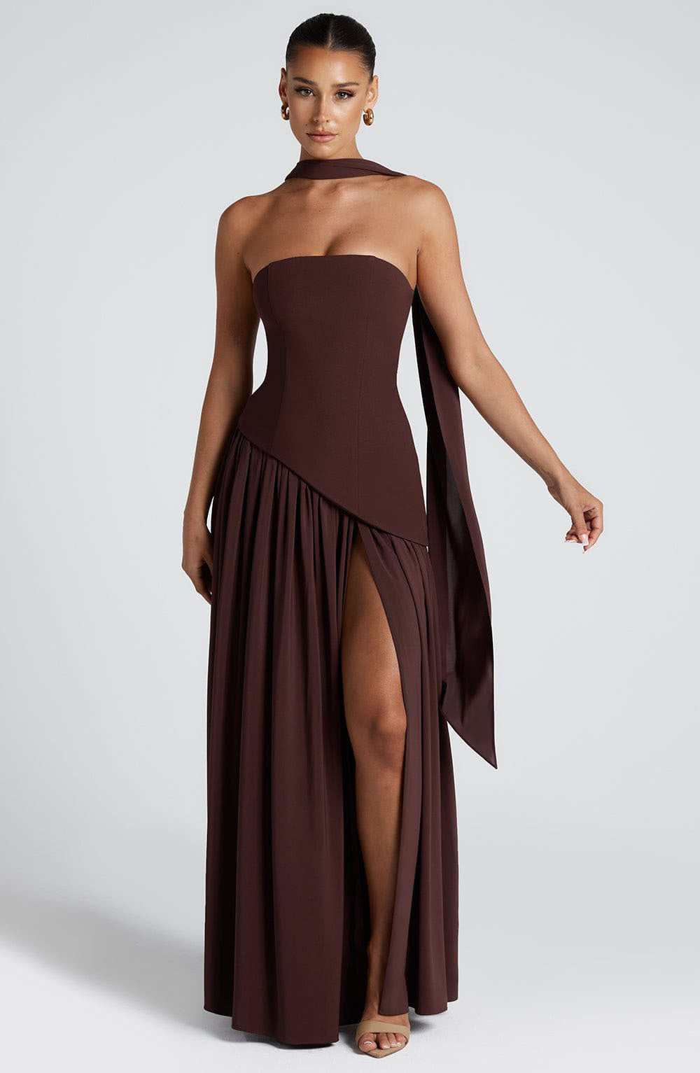 Spring And Summer New Color Matching Tube Top Sexy Off-the-shoulder Dress Women's Garments Apparel / Clothing