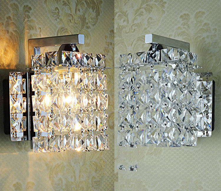 Bedside Crystal Wall Lamp Single Head Creative Simple And Modern Lighting Home Essentials