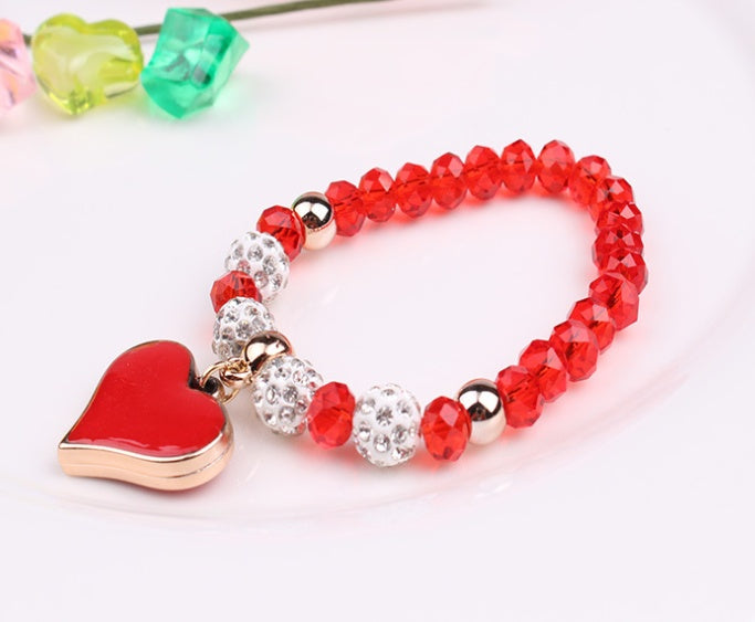 Elastic Crystal Bracelet & Bangle Heart Bracelets Jewelry/Accessories
