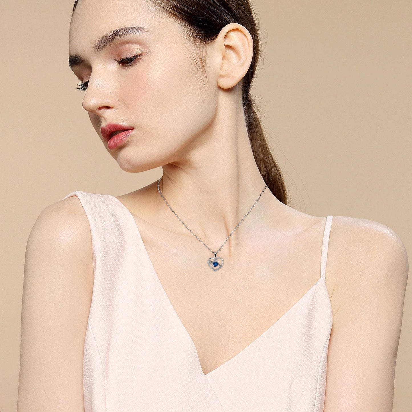 Heart-shaped Mom Necklace Fashion Simple Mother's Day Gift Jewelry/Accessories