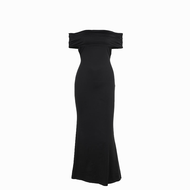 Socialite Style Elegant Sexy Backless Off-shoulder Dress Women's Garments Apparel / Clothing