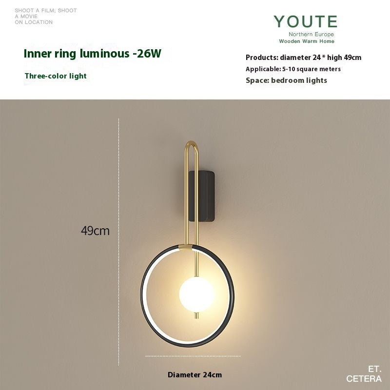 Bedroom Bedside Lamp Living Room Background Wall Lamp Lighting Home Essentials