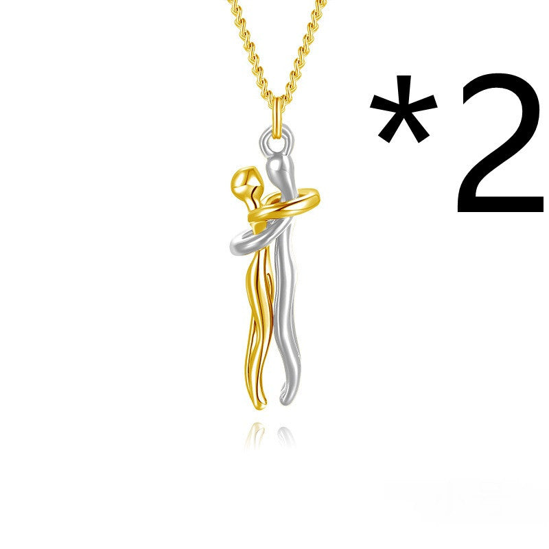 Collier avec pendentif en forme de cœur pour couple, idéal pour un anniversaire, la Saint-Valentin, style punk ou streetwear