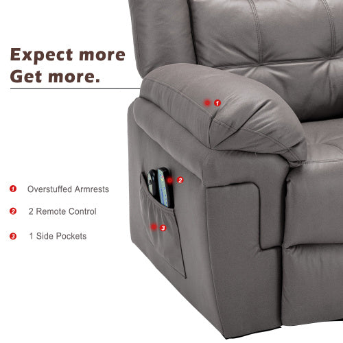 Power Lift Recliner, Electric Massage Heating Lift Chair for Elderly, Comfortable Living Room Armchair – Tech Cloth Sofa Furniture