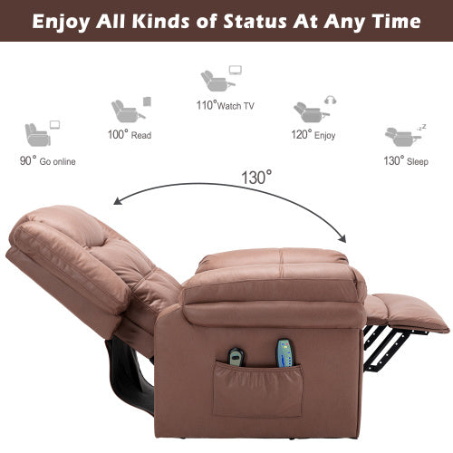 Power Lift Recliner, Electric Massage Heating Lift Chair for Elderly, Comfortable Living Room Armchair – Tech Cloth Sofa Furniture
