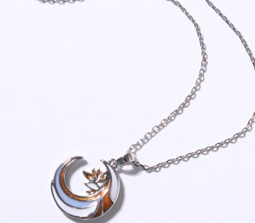Handmade Enamel Crescent Necklace Original Clavicle Jewelry & Accessories