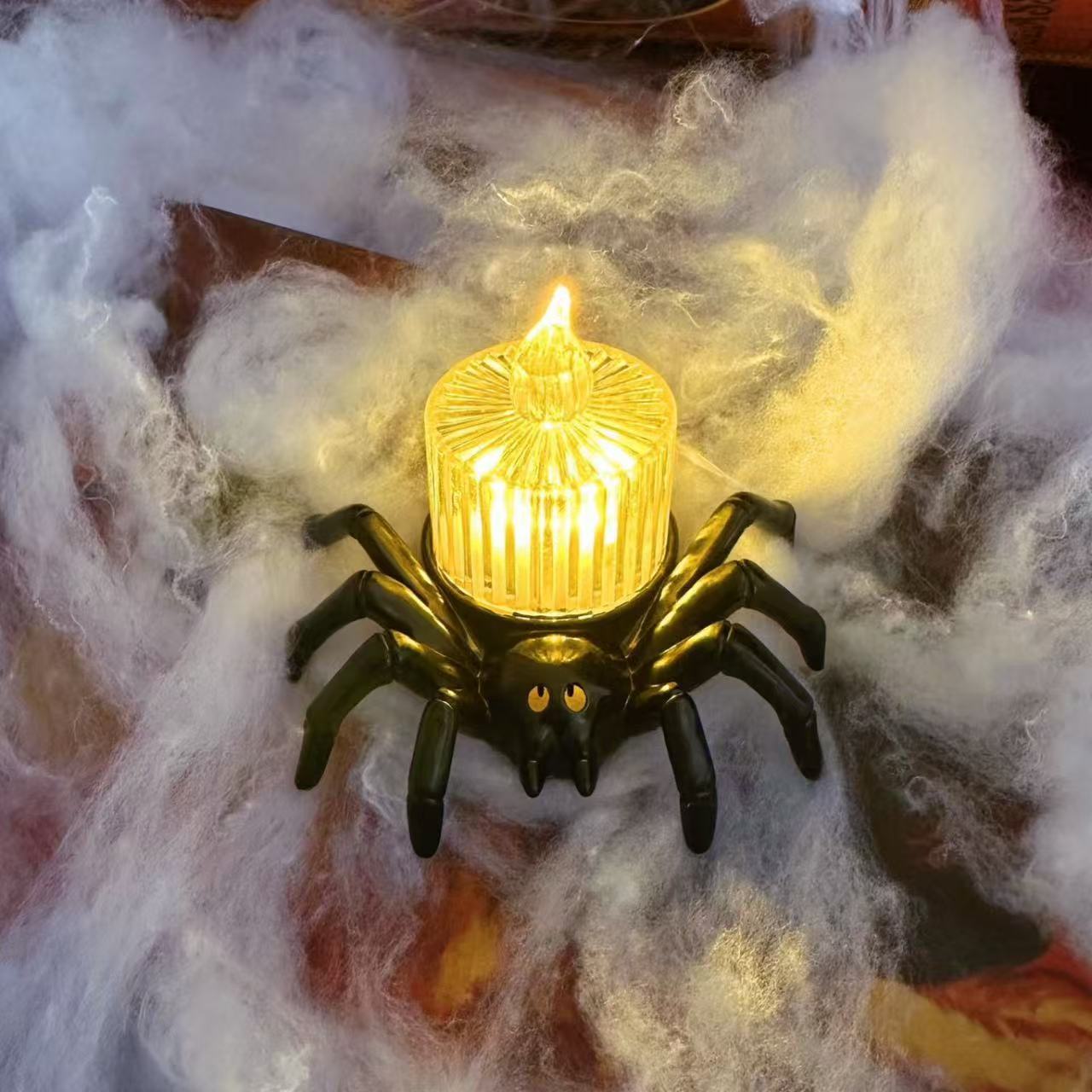 Halloween Decoration Spider Night Lights Party Supplies Decoration Props Bar, Haunted House, Horror Party Accessories Home Ornaments
