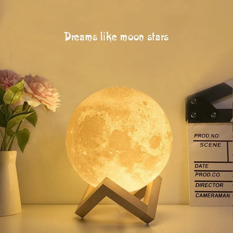 3D Printing Moon Night Lamp – Romantic Table Lamp Gift for Chinese Valentine's Day, Anniversary & Special Occasions