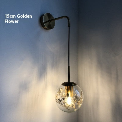 Creative Modern And Simple Bedroom Bedside Lamp Glass Small Wall Lamp Lighting Home Essentials
