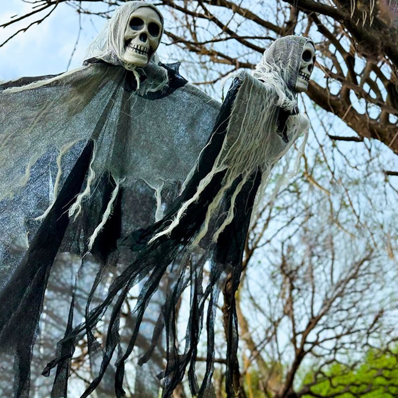 Halloween Decorations Horror Hanging Ghost Skull Skeleton Prop Perfect For Home Outdoor Yard Party Supplies Festival Decorations Home Ornaments