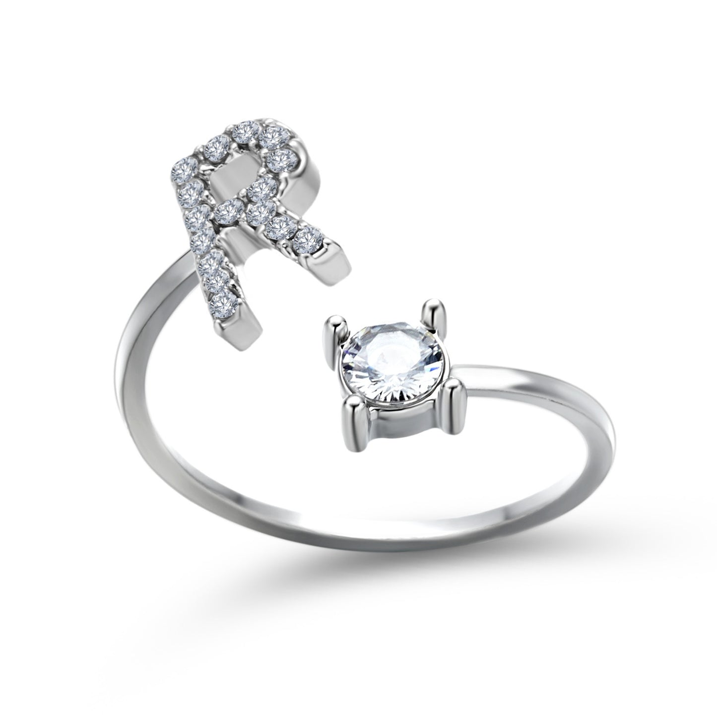 New Design Adjustable 26 Initial Letter Ring Fashion Jewelry For Women Simple Elegant Jewelry Exquisite Rings /Jewelry & Accessories