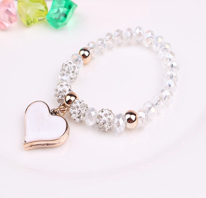 Elastic Crystal Bracelet & Bangle Heart Bracelets Jewelry/Accessories