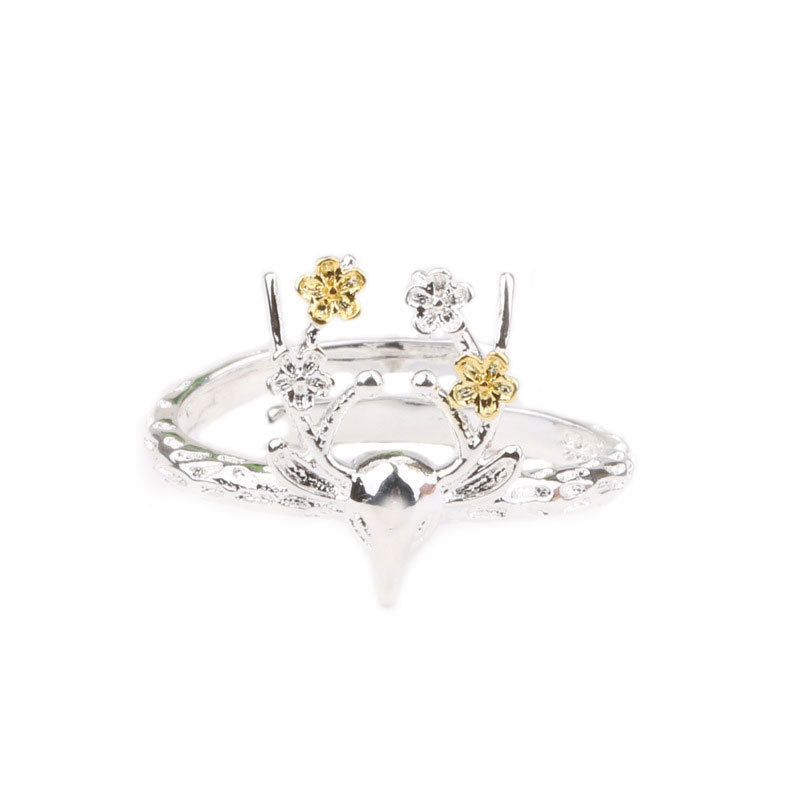 Creative Fawn Ring Female European And American Plum Meson Christmas Gift Rings/Jewelry & Accessories