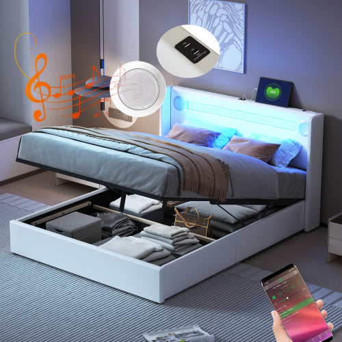 Fiberboard Double Bed 160cmx200cm Furniture