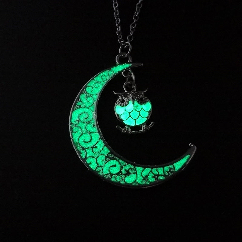 Glowing Pendant Necklaces Silver Plated Chain Necklaces Jewelry & Accessories