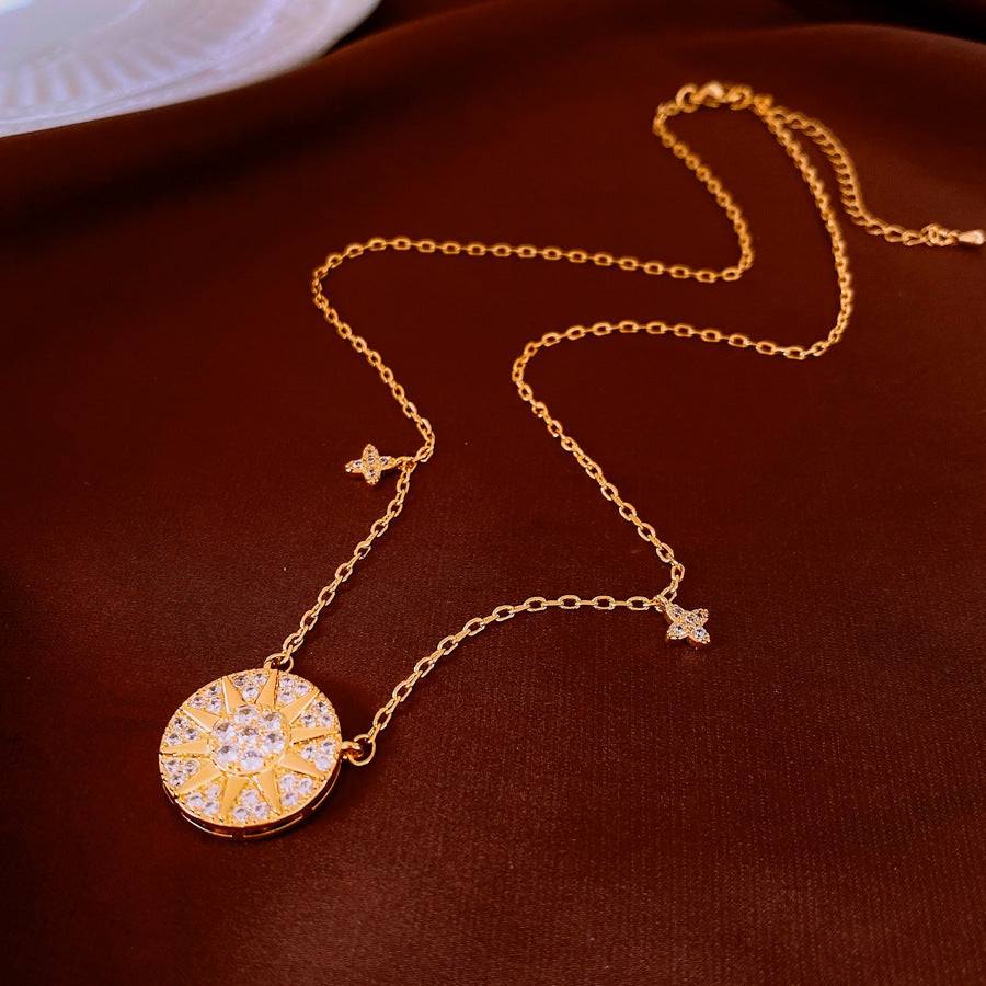 Round Pendant Necklace Fashion High-grade Clavicle Chain Fine All-match Jewelry & Accessories