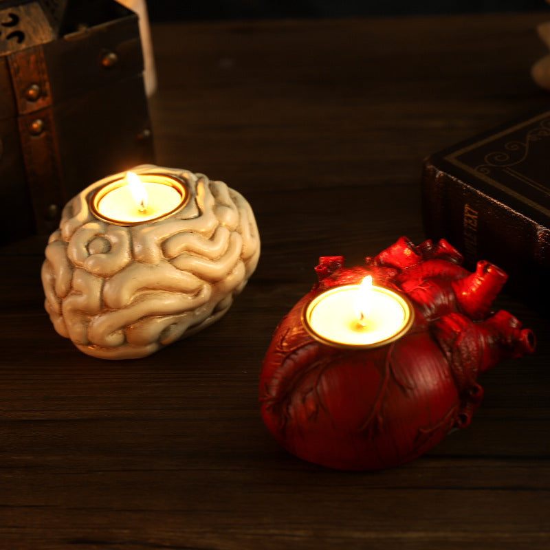 Halloween Heart Candlestick Decoration Horror Decoration Props Home Ornaments