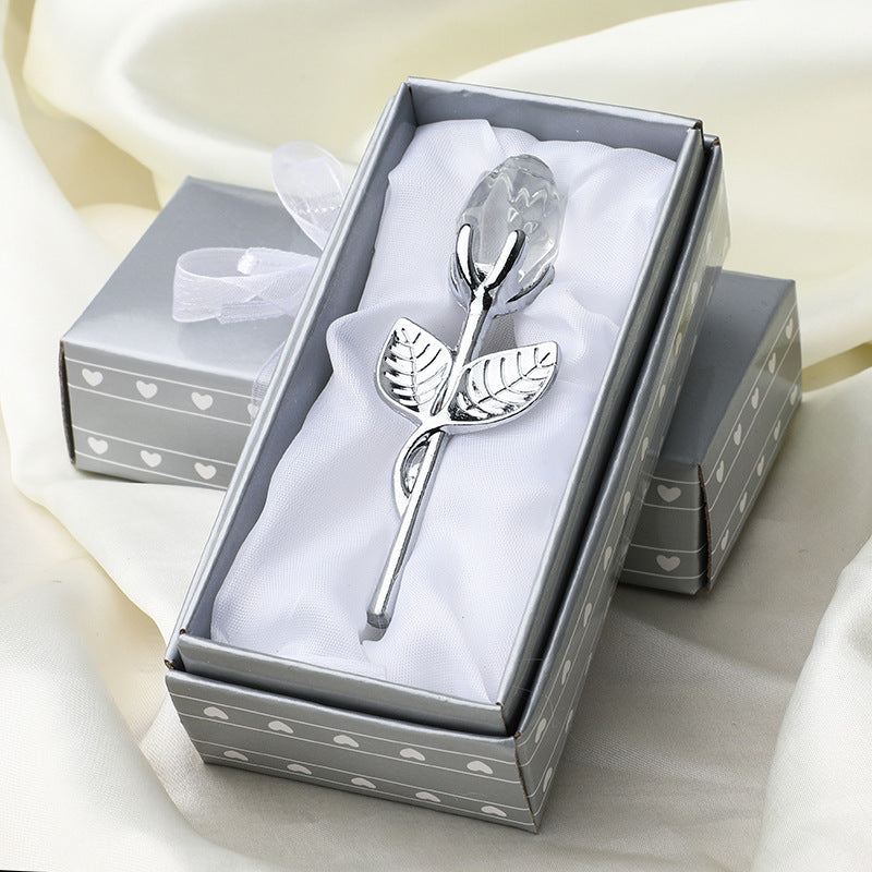 Metal Crystal Rose Decorations – Perfect Gift for Any Occasion: Valentine's Day, Anniversary, Birthday, Wedding & More Home Ornaments