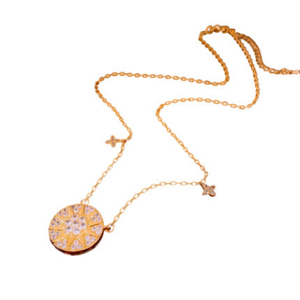 Round Pendant Necklace Fashion High-grade Clavicle Chain Fine All-match Jewelry & Accessories