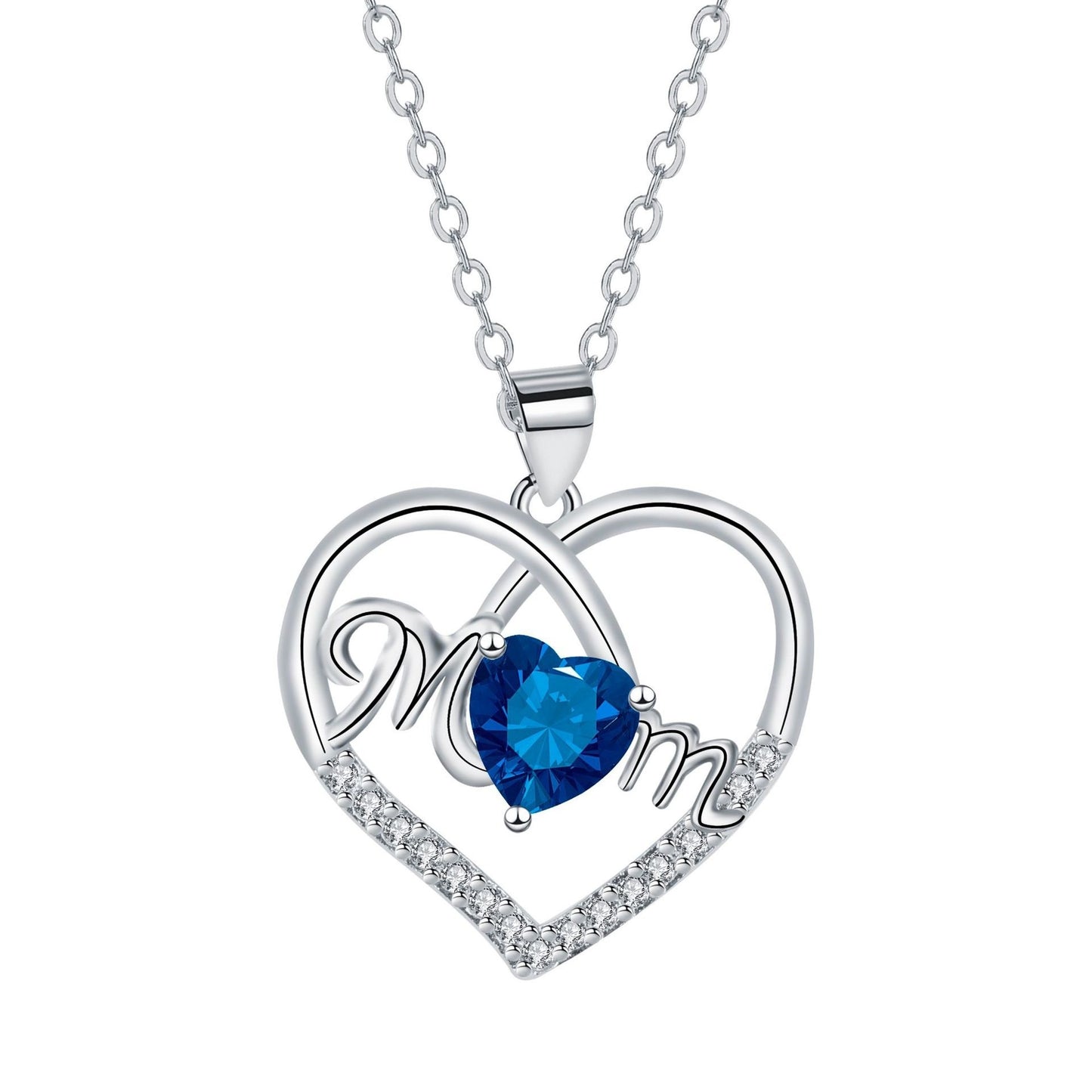 Heart-shaped Mom Necklace Fashion Simple Mother's Day Gift Jewelry/Accessories
