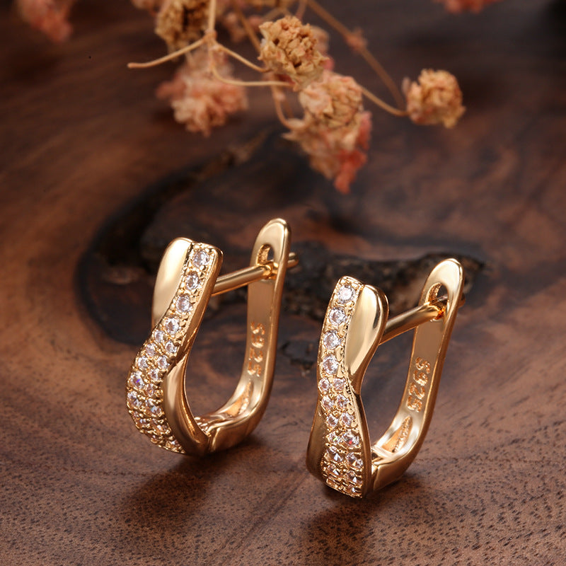 Popular Fine Zircon-embedded Earrings Women Jewelry & Accessories