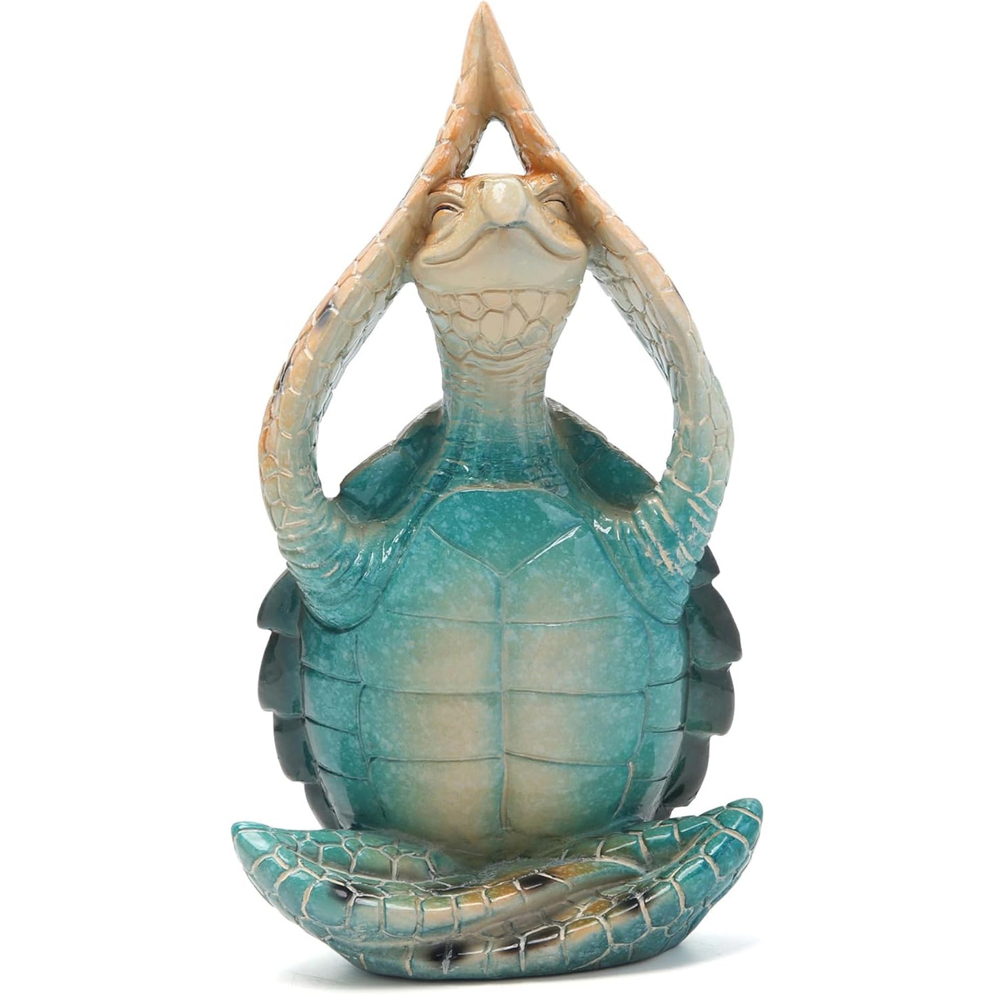 Sea Turtle Meditation Yoga Decor Garden Figurine Sea Turtle Meditating Coastal Beach Decorations Zen Yoga Resin Statue For Home Office Decorations Put The Palm Separate Home Ornaments