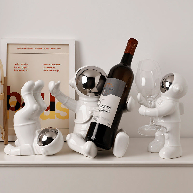 Astronaut Wine Rack Wine Cabinet TV Cabinet Decorations