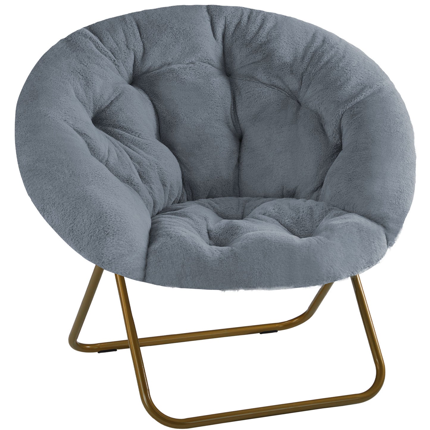 Comfortable Disc Chairs Faux Fur Furniture Bedroom Living Room Size White