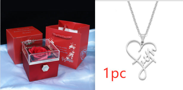 Rotating Soap Flower Rose Gift Box - Creative Rotating Rose Jewelry Packaging Box - Perfect Gift for Any Occasion