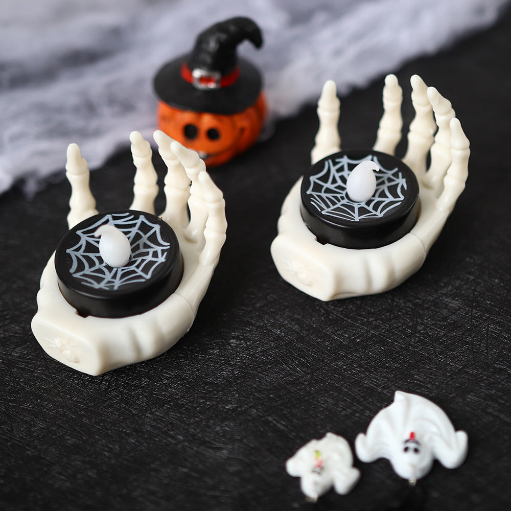Halloween Small Night Lamp LED Electronic Luminous Decorative Palm Candle Light Home Ornaments