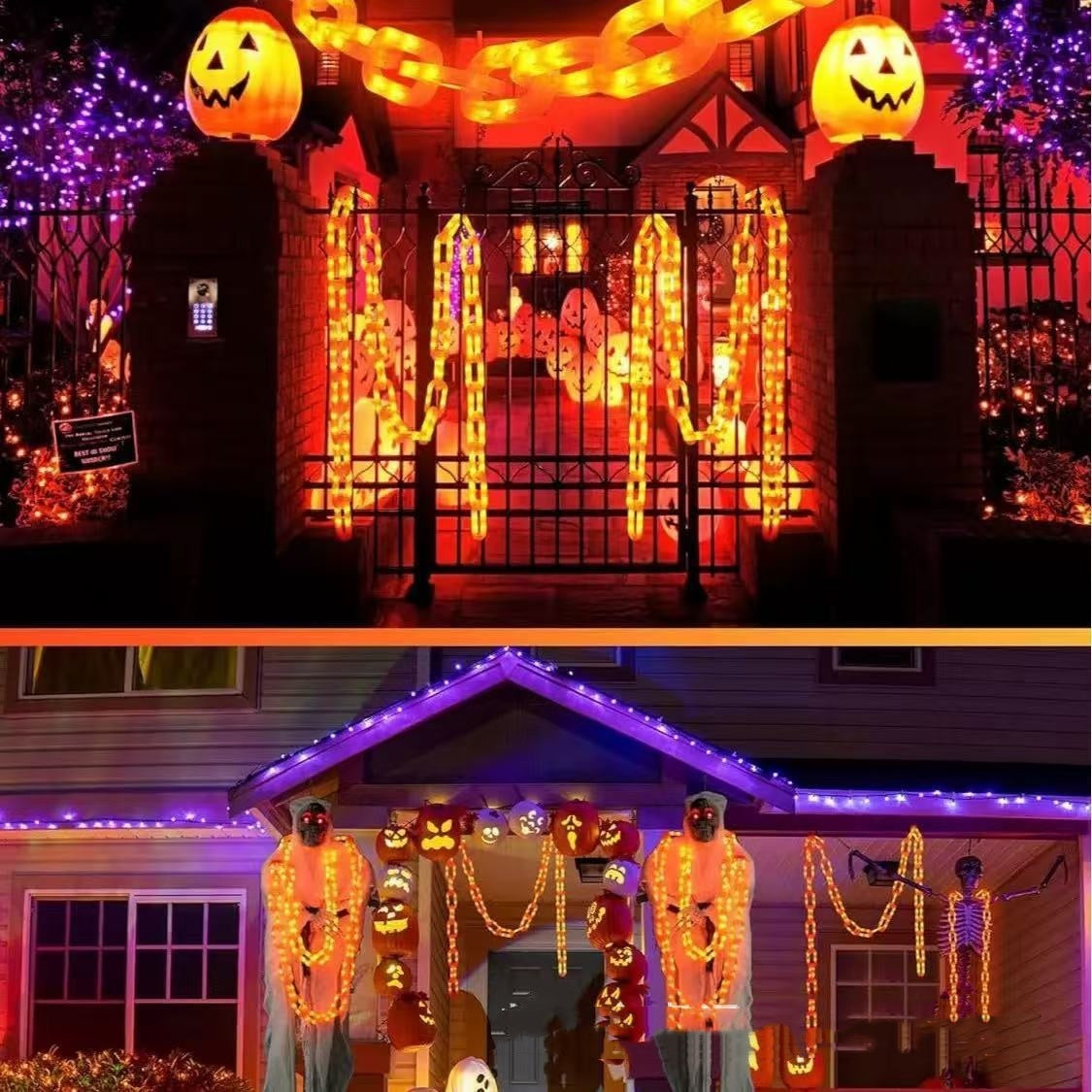 LED Waterproof Battery Box Halloween Decoration Atmosphere Lighting Chain Home Ornaments