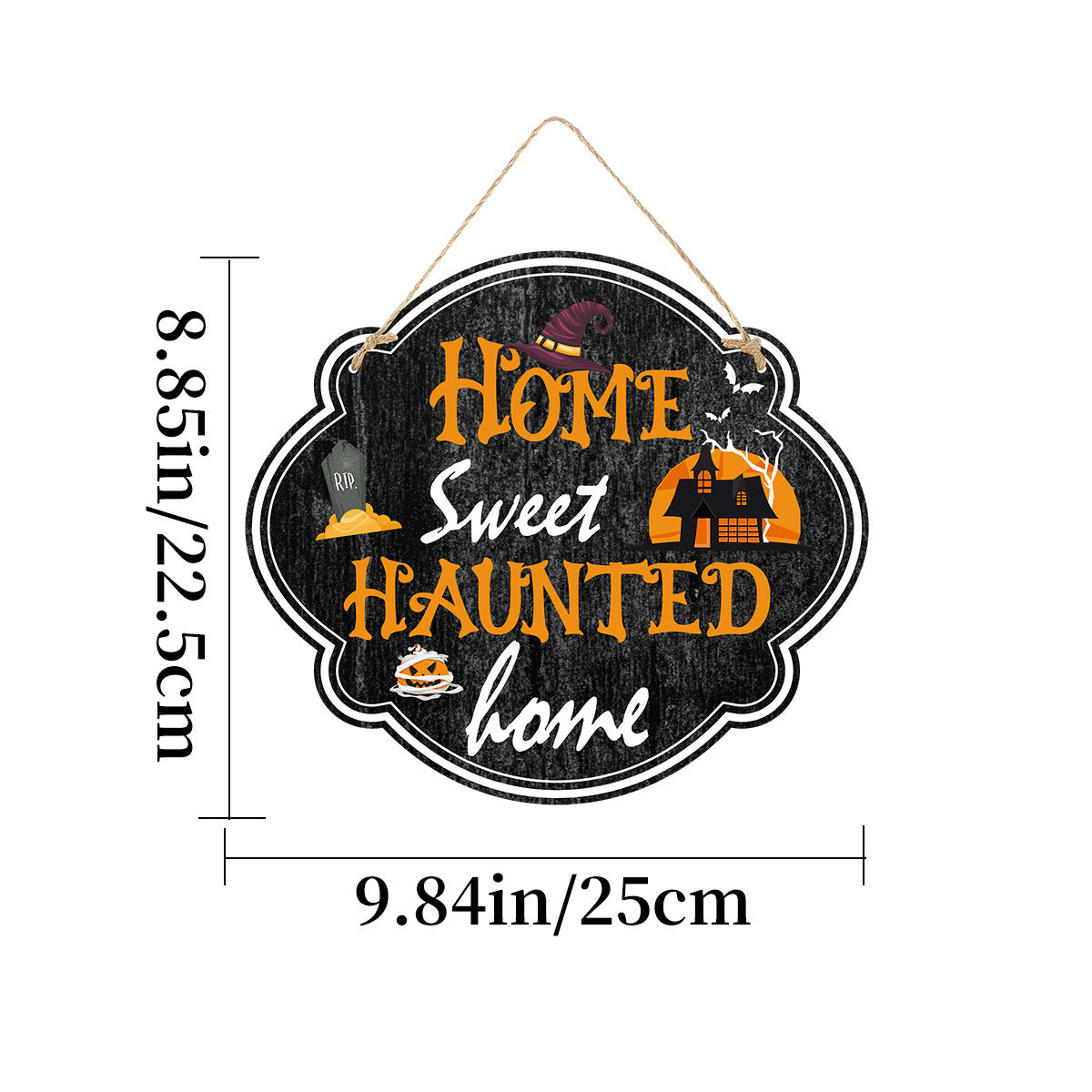 Imitation Wooden Doorplate Ghost Festival Haunted House Horror Atmosphere Decoration Home Ornaments