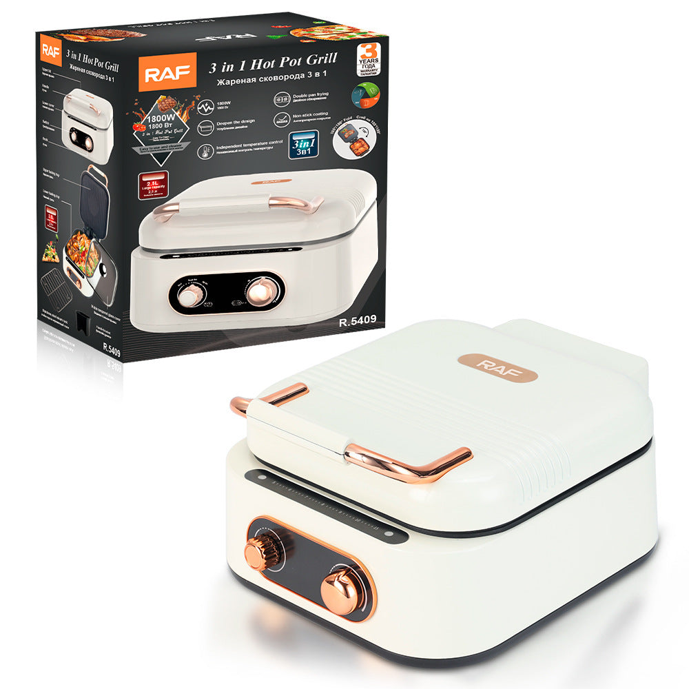 Household Multi-functional Electric Cooker Hot Pot Roasting Hot Pot One Appliances Home Essentials