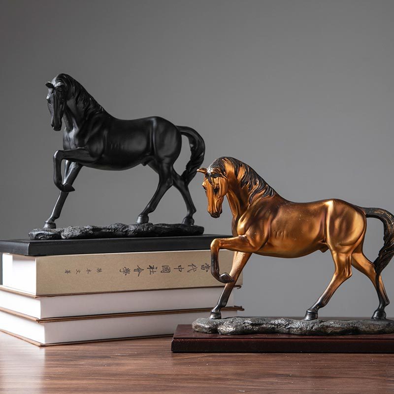 Crafts Resin Wine Cabinet TV Cabinet Soft Decoration Horse