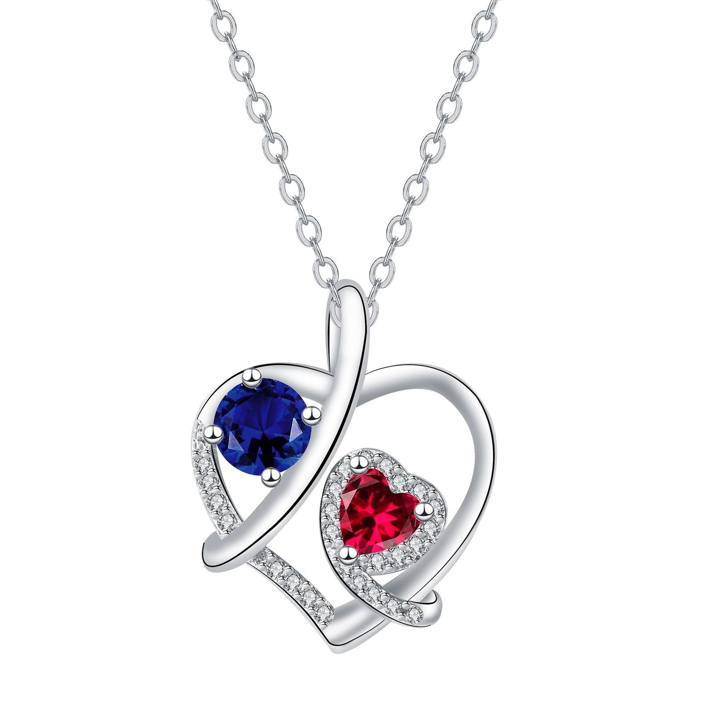 Women's Fashion Simple Temperament Heart-shaped Jewelry Clavicle Necklace Jewelry/Accessories