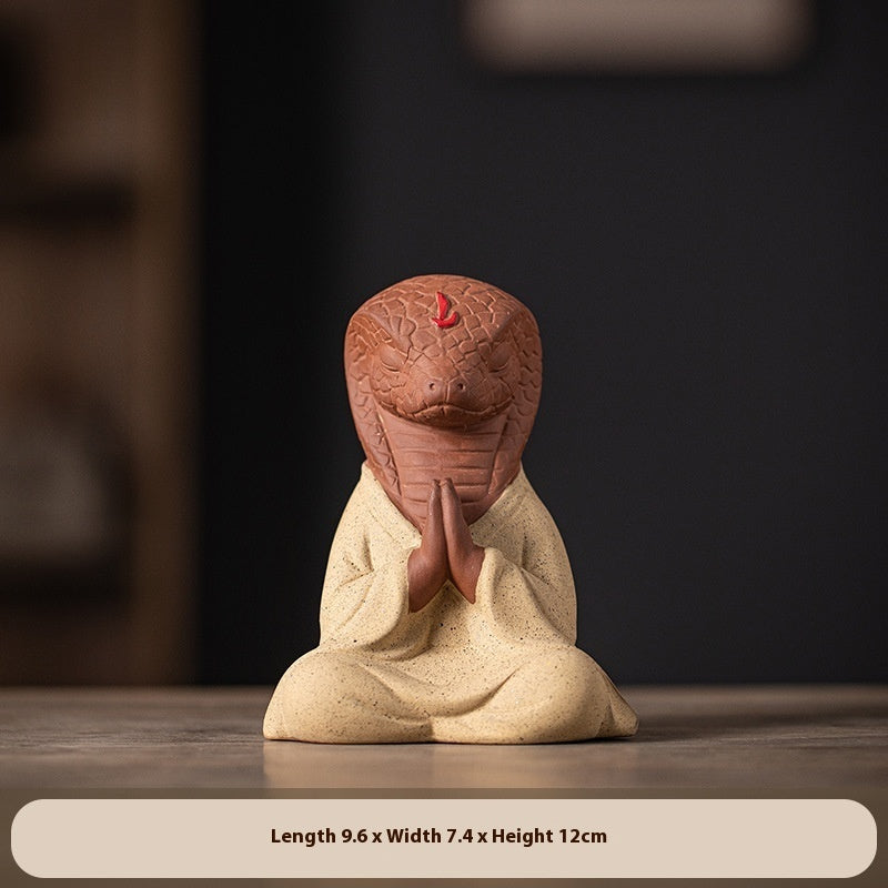 Zen Ceramic Snake Ornaments Home Crafts