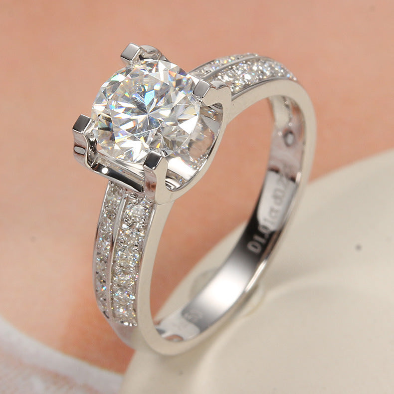 Moissanite Temperament Open Ring For Women Jewelry & Accessories