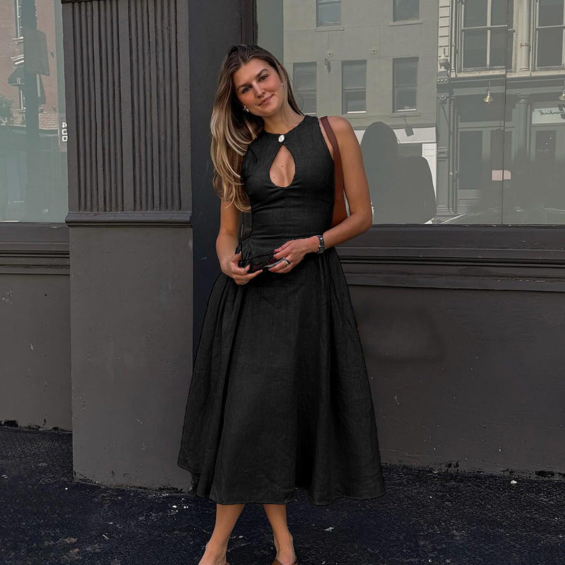 Women's Summer Fashion Hollowed-out A- Line Dress Women's Garments Apparel / Clothing