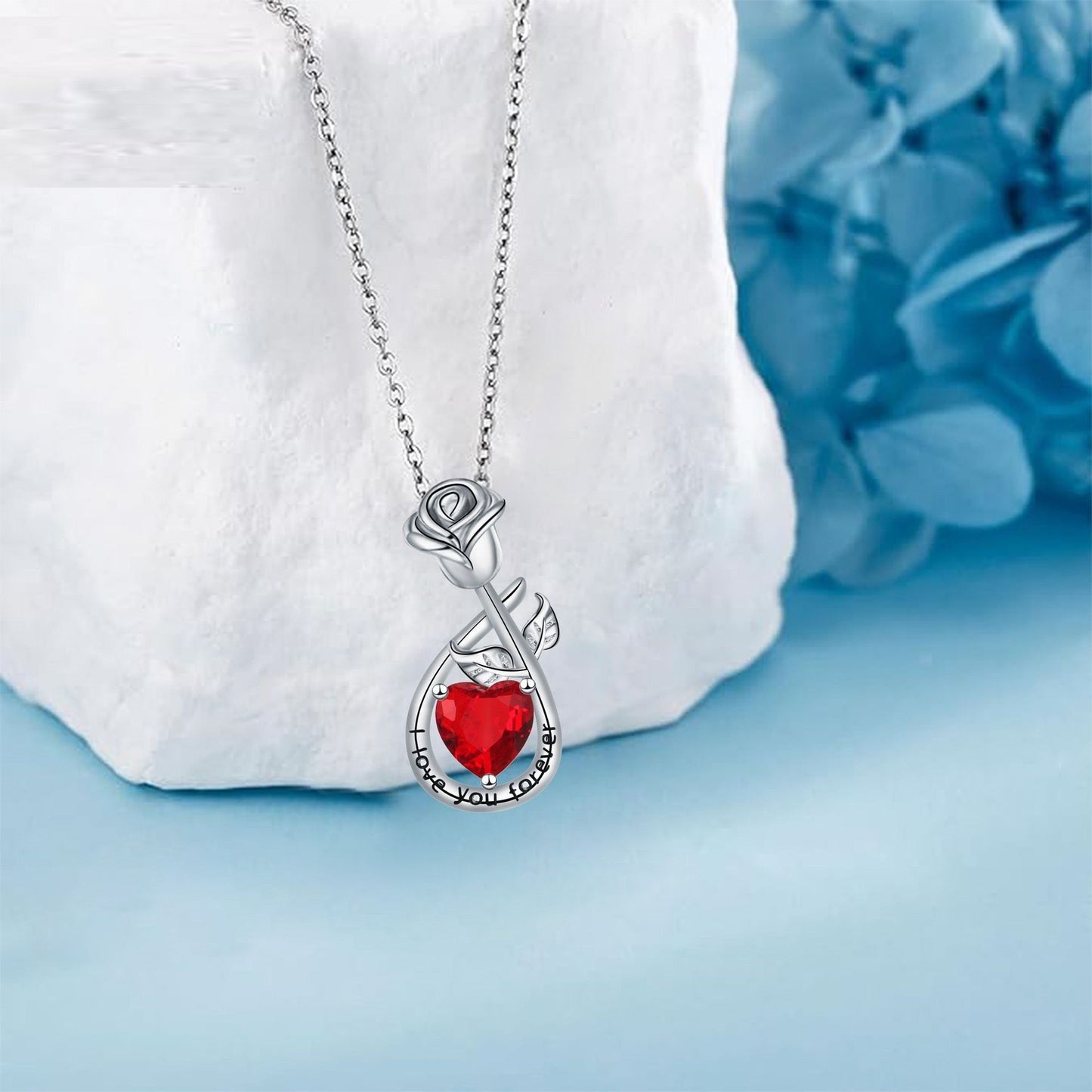 Rose Pendant Necklace Valentine's Day Gift For Girlfriend Jewelry/Accessories