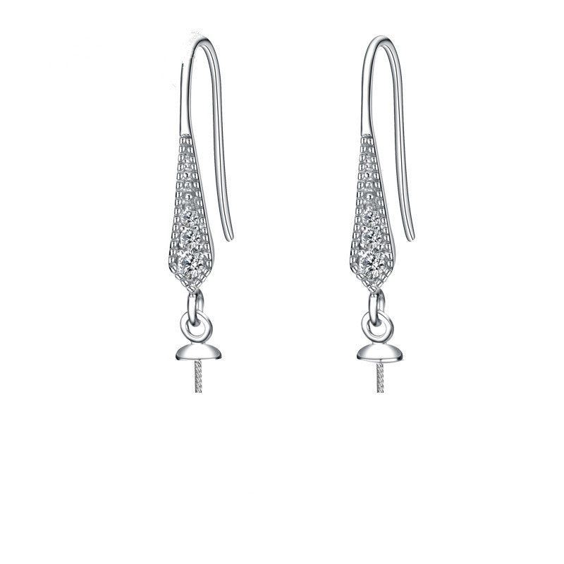 Silver Freshwater Pearl Earrings Women's Simple Fashion Ear Hook Jewelry/Accessories