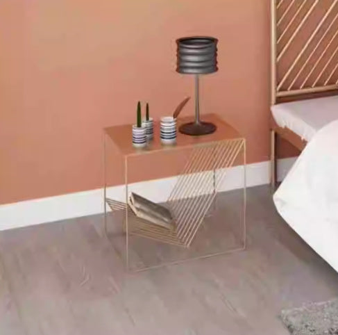 Minimalist Iron Art Side Table Corner Bedside Table Furniture