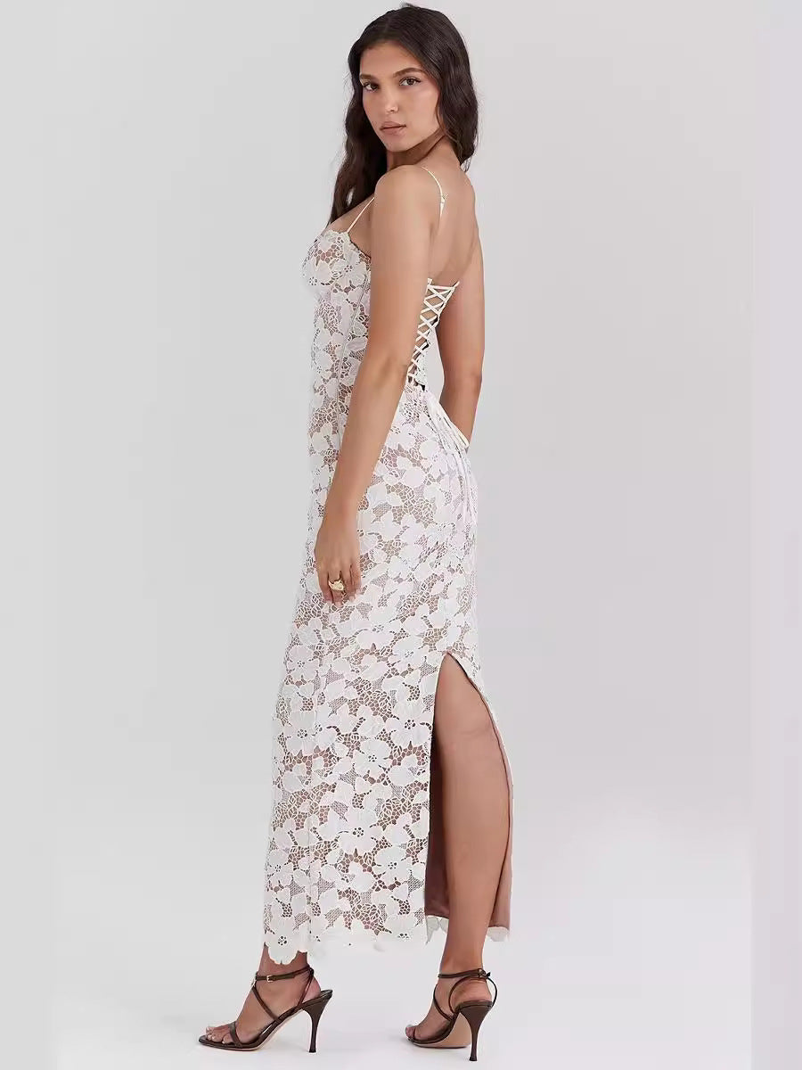 Women's Casual White Strapless Strapless Suspender Dress Women's Garments Apparel / Clothing