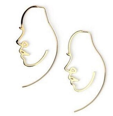 Creative Abstract Face Contour Earrings Fashion Trendy Personality Earrings Jewelry/Accessories