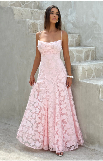 Summer Women's Sexy Sling Chiffon Elegant Backless Dress Women's Garments Apparel / Clothing