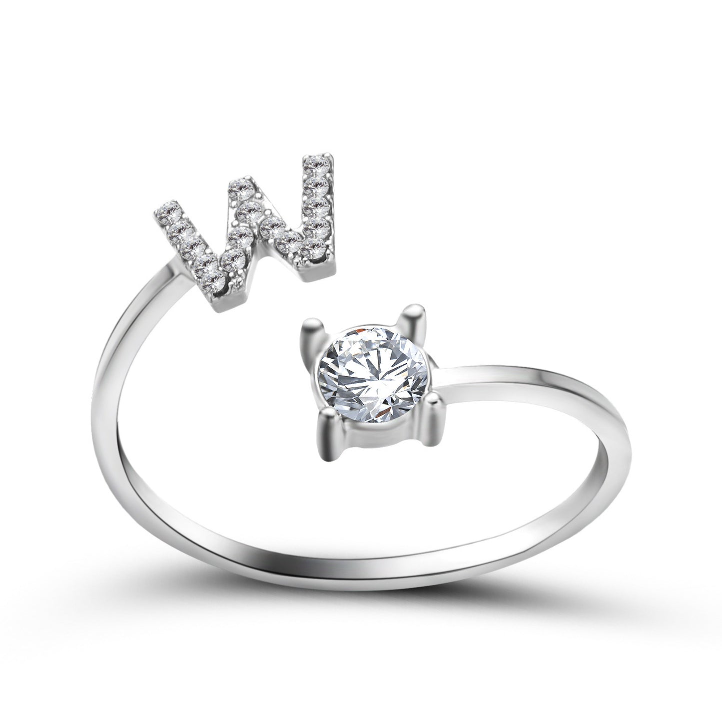 New Design Adjustable 26 Initial Letter Ring Fashion Jewelry For Women Simple Elegant Jewelry Exquisite Rings /Jewelry & Accessories